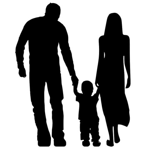 Silhouette famille
